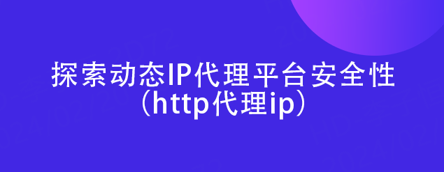 皇冠代理平台_探索动态IP代理平台安全性（http代理ip）